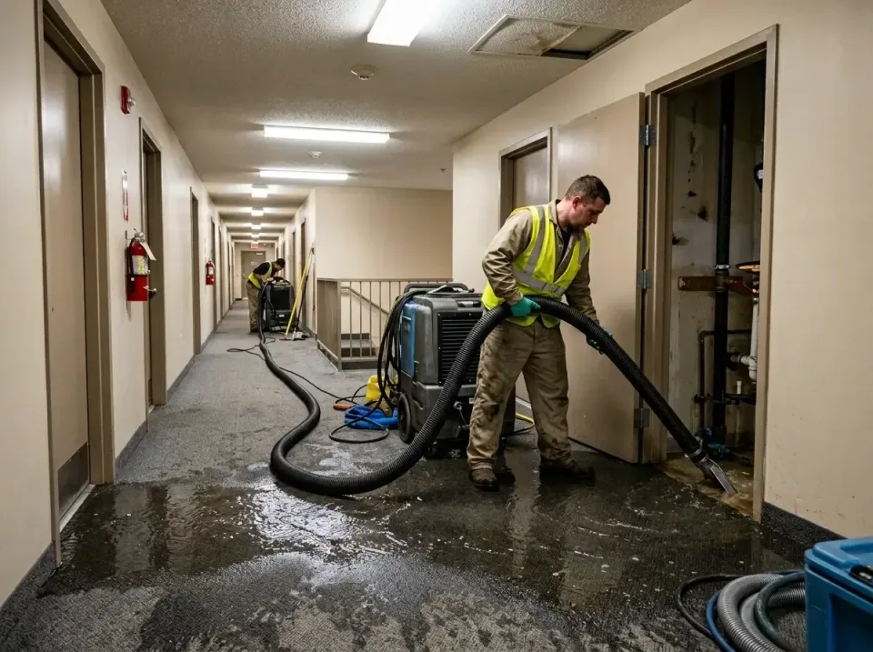 multi-unit-apartment-hallway-f-005 — frequently asked questions, Emergency Burst Pipe Water Extraction & Removal in Pine Air…